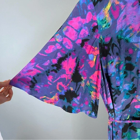 French Connection Blue Depths Gabriella Delph Midi Dress - Picture 7 of 10